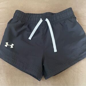 Under Armour Kids Black Shorts with White Accents